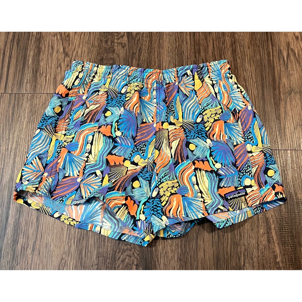 Patagonia Baggies Shorts size XS women's Abstract Tropical Print Recycled